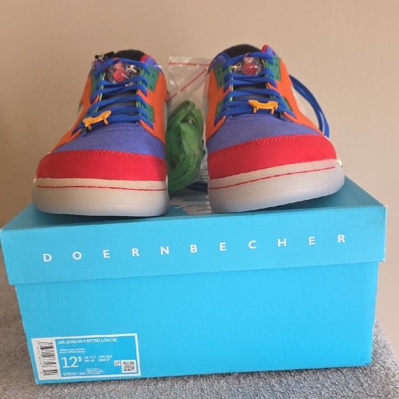 Jordan Sneakers - Red, Blue, Orange - Picture 1 of 5